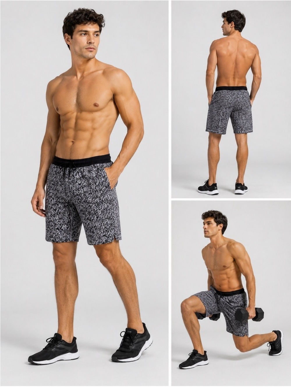 Zella Mens 2-in-1 running or training shorts Gray black S like new